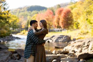 quechee vermont engagement session