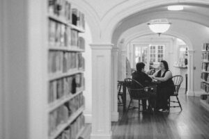 library engagement session