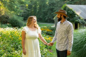garden engagement session