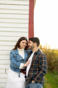 fall farm engagement session