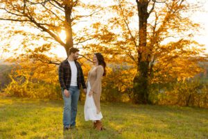 fall farm engagement session